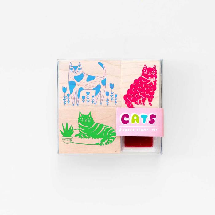 Cats Small Stamp - Whoot Party Boutique
