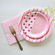 Flamingo Dot Large Plates - Whoot Party Boutique
