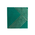 Manhattan - Dark Green Striped Cocktail Paper Napkins - Whoot Party Boutique