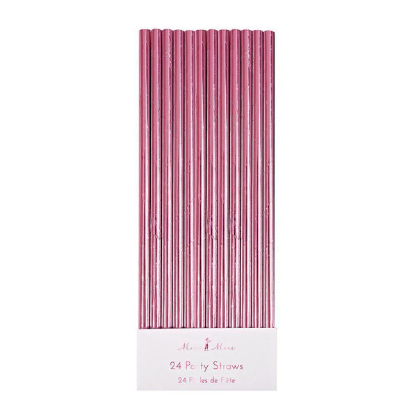 Pink Foil Straws - Whoot Party Boutique