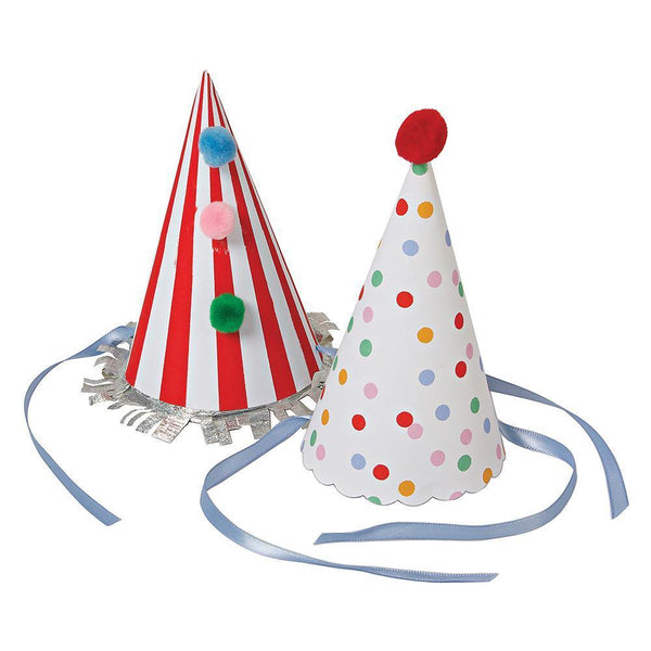 Spots & Stripes Party Hats - Whoot Party Boutique
