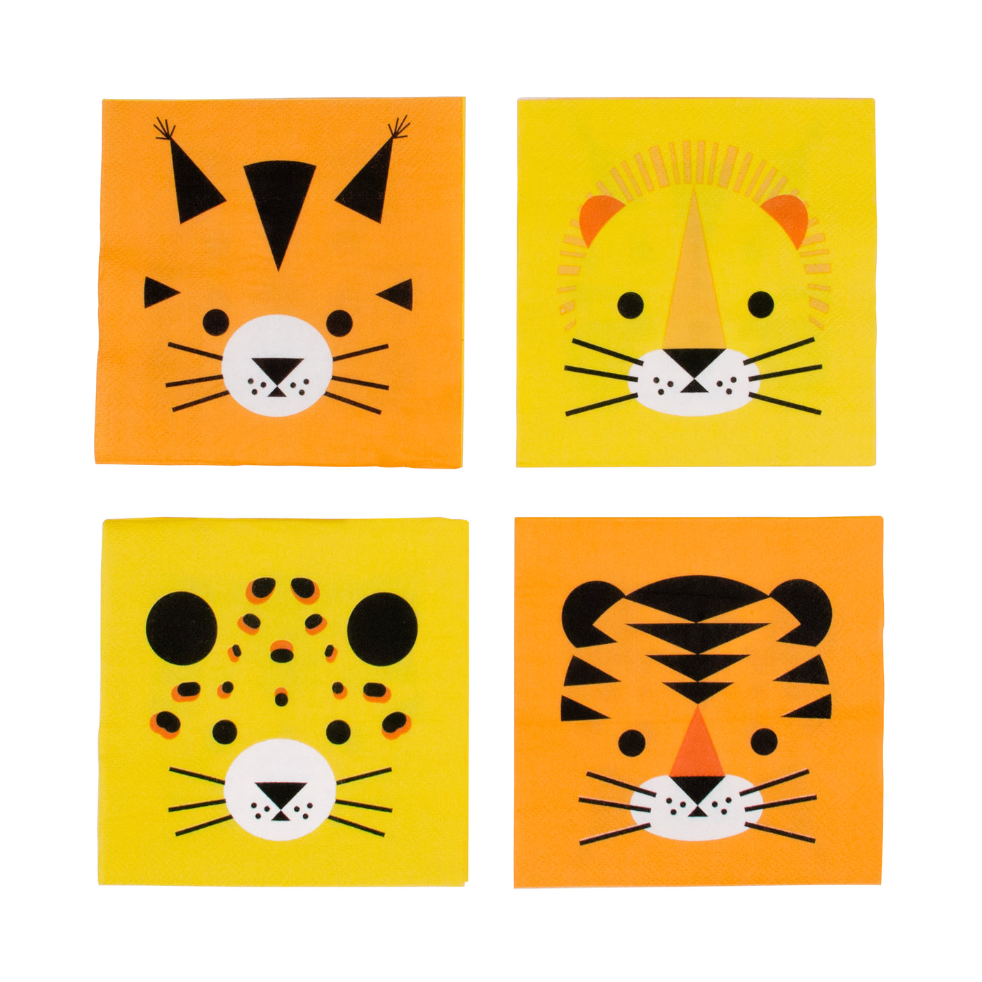 Mini Feline Animal Napkins - Whoot Party Boutique