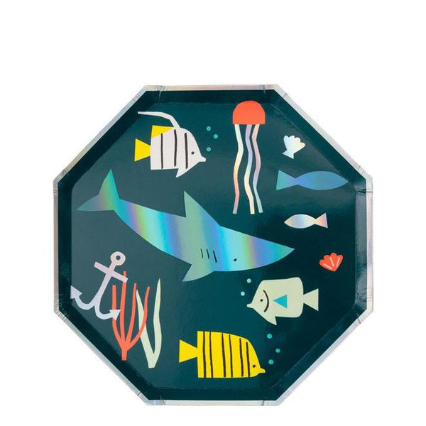 Under The Sea Shark Side Plates - Whoot Party Boutique