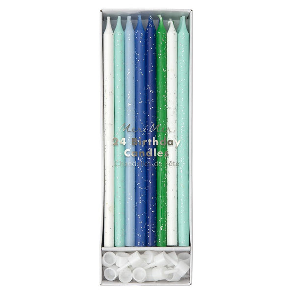 Blue Straight Birthday Candles - Whoot Party Boutique