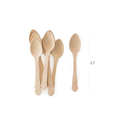Birch Wood Deluxe Dessert Spoon - Whoot Party Boutique