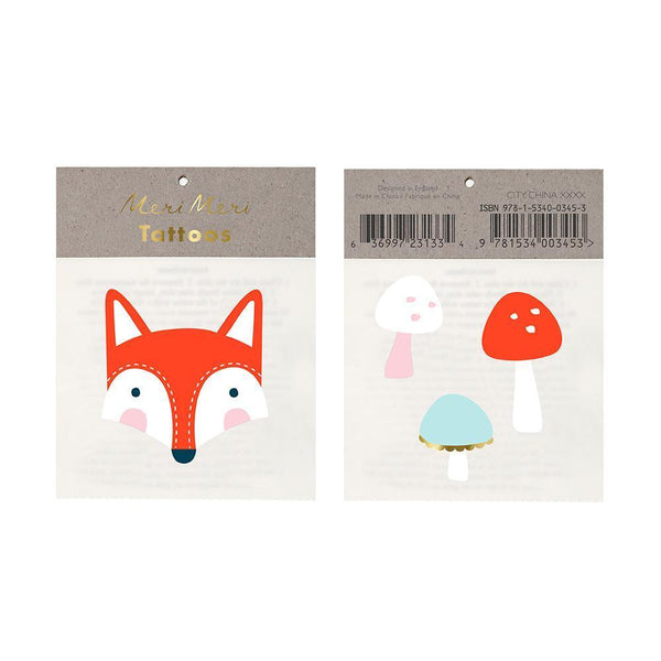 Fox & Mushrooms Tattoos - Whoot Party Boutique