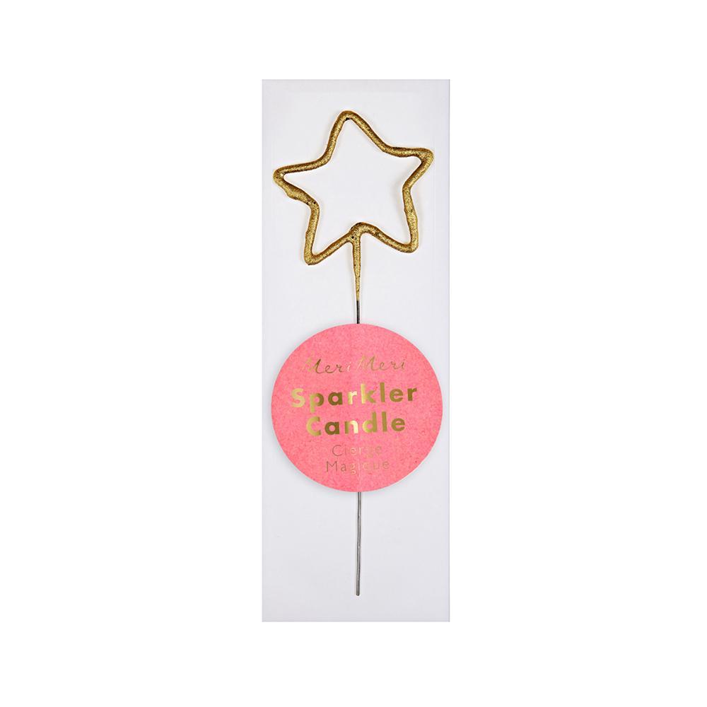 Gold Sparkler Star Mini Candle - Whoot Party Boutique