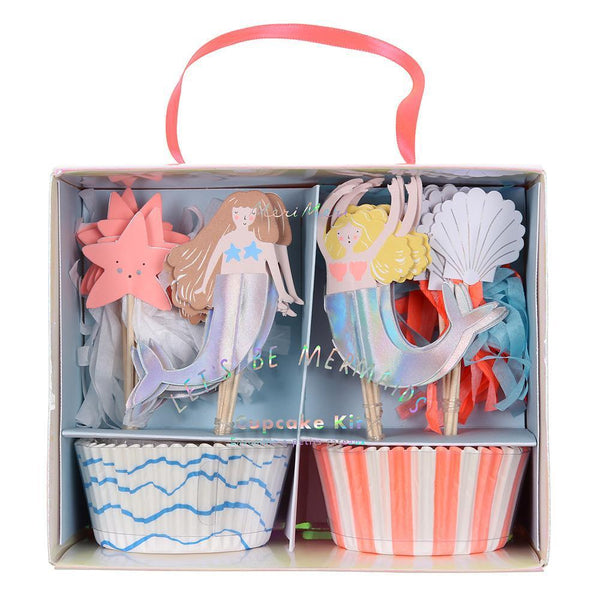 Let's Be Mermaids Cupcake Kit - Whoot Party Boutique