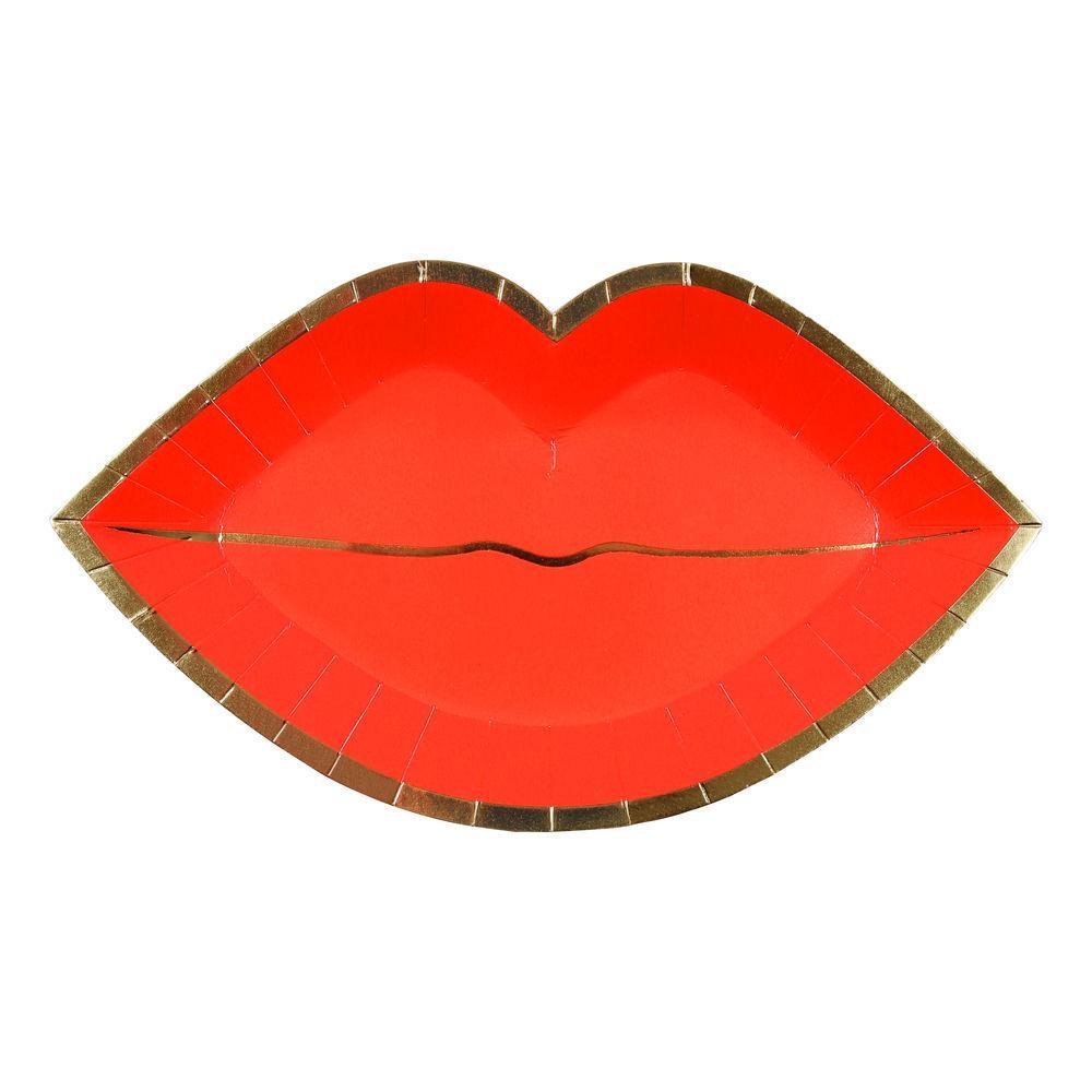Red Lips Plates - Whoot Party Boutique