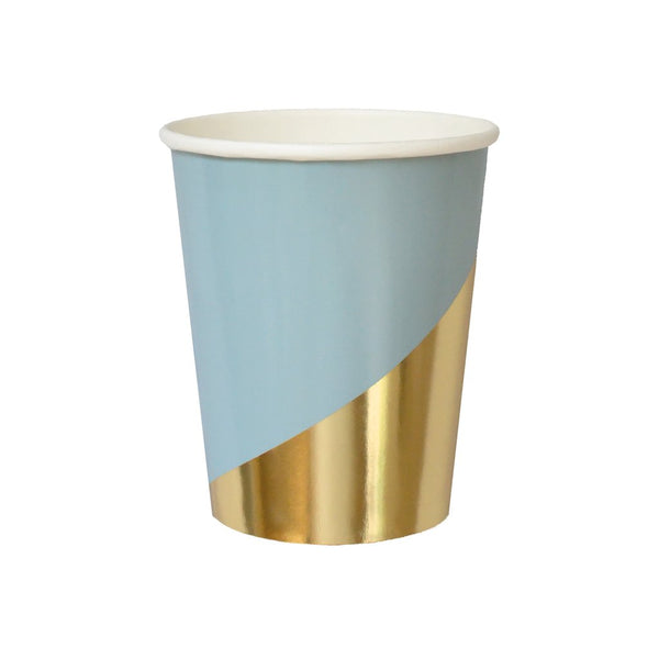 Malibu - Blue Colorblock Paper Cups - Whoot Party Boutique
