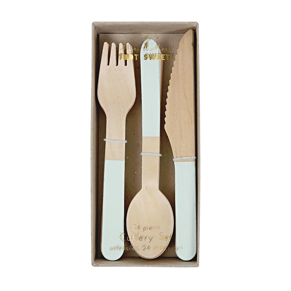 Mint Wooden Cutlery Set - Whoot Party Boutique