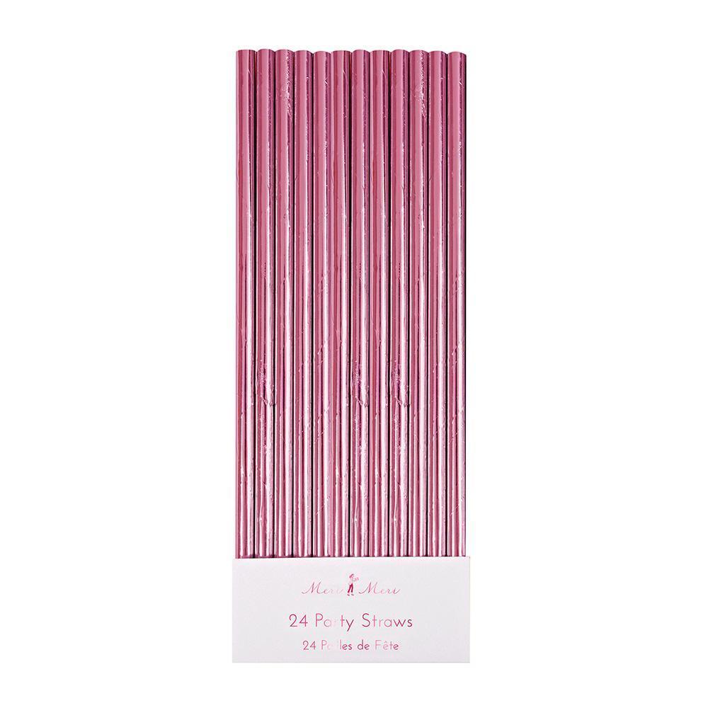 Pink Foil Straws - Whoot Party Boutique