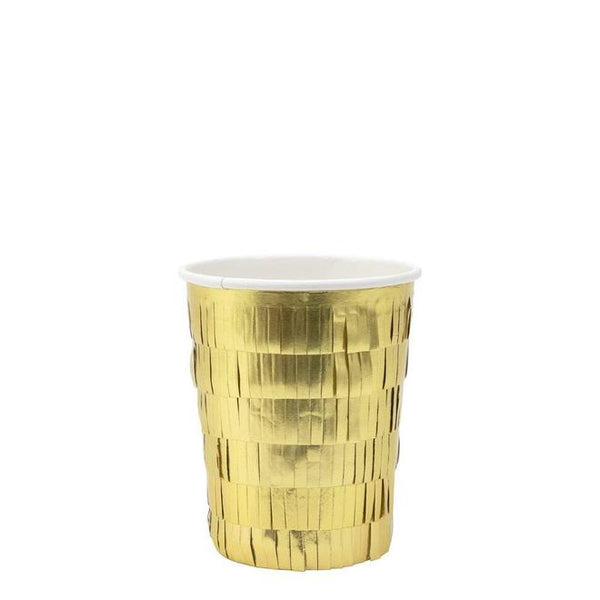 Gold Fringe Party Cups - Whoot Party Boutique