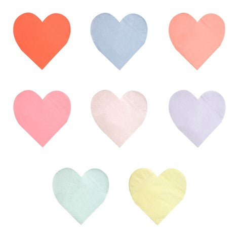 Pastel Palette Heart Large Napkins - Whoot Party Boutique
