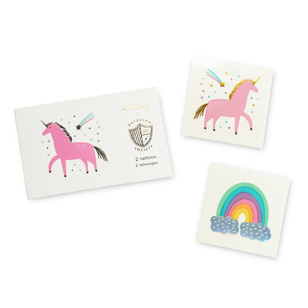 Unicorns + rainbows temporary tattoos - Whoot Party Boutique