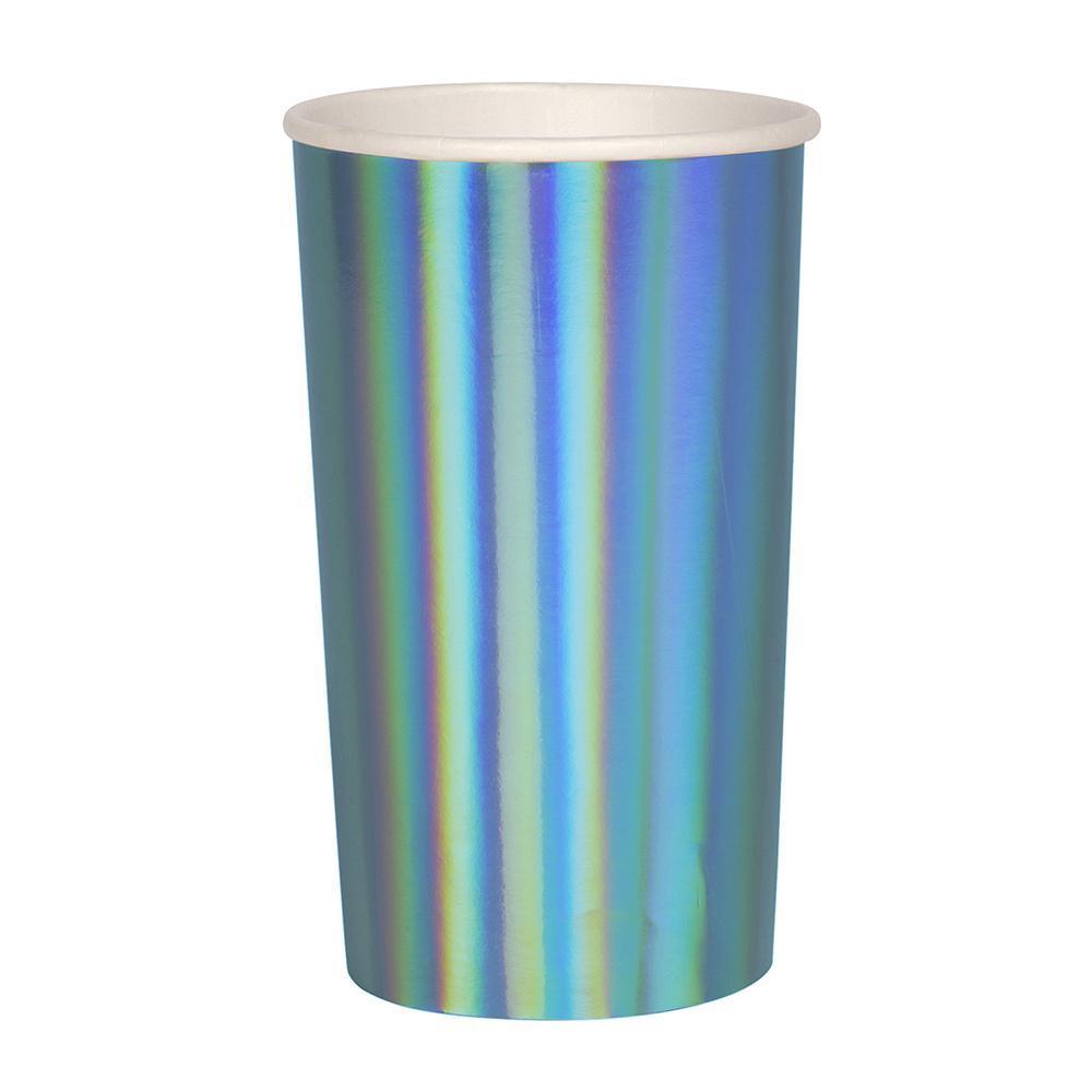 Holographic Blue Highball Cups - Whoot Party Boutique
