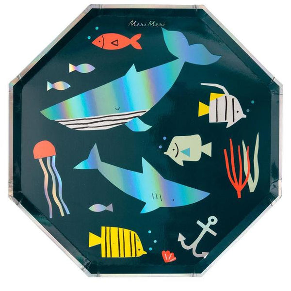 Under The Sea Shark Dinner Plates - Whoot Party Boutique